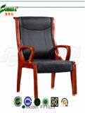 Leather Office Meeting Chair with Solid Wood Frame (fy1023)