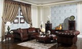 Top Quality Brown Color Vintage Chesterfield Leather Sofa Home Furniture