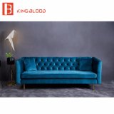 Nordic Style Furniture Tufted Upholstered Velvet Chesterfield Fabric Sofa Set