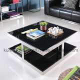 Stainless Steel Square Glass Simple Tea Table