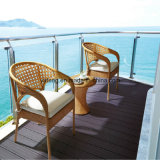 Modern Deisgn Aluminum Frame Patio Outdoor Furniture Garden Wicker Table Set for Balcony