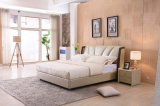 Modern Design Foshan Home Furniture Cheap Double Leather Soft Bed