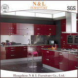 Red High Gloss Baked Paint Lacquer Kitchen Cabinet Furniture