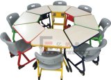 Butterfly Design Wooden Set Children Furniture Kids Study Table and Chair