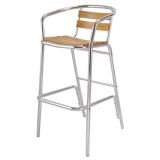Indoor&Outdoor Alloy Wooden Bar Stool Chair (Ab-06008)
