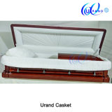 High Gloss White Velvet Wholesale Chinese Mahogany Coffin and Casket
