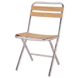 Patio Folding Aluminum Wooden Dining Chair (DC-06307)