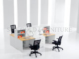 4 Seat Office Workstation Open Cubicle Wooden Partition Melamine Furniture