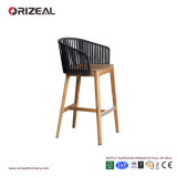 Outdoor Teak Wooden Bar Chair with Braiding Oz-Or071