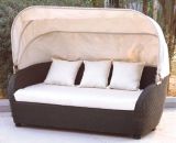 Garden Rattan/Wicker Daybed with Canopy for Outdoor Furniture