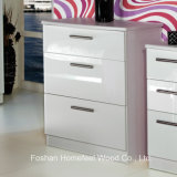 Utilitarian Bedroom High Gloss 3 Drawer Chest Cabinet (HC22)