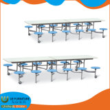 Canteen Restaurant Furniture Folding Dining Table with Metal Frame