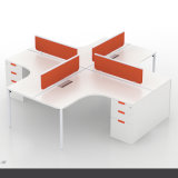 Metal Frame Type 4 Seater Workstation with Fabric Divider