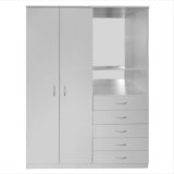 Particleboard MDF Plywood Wardrobe with 5-Drawer