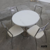 Modern Round Solid Surface Dining Table with 4 Chairs (T170930)