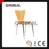 Metal Frame and Modern Wooden Design Dining Chair Oz-1041