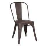 Modern Chair Metal Tolix Cafe Chair with Elm Wooden Cushion Zs-T01