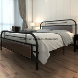 Morden Metal Full Bed with Upholstery Decoration (OL17195)