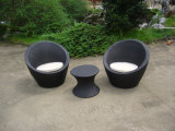Garden Outdoor Furniture Rattan Lounge Round Sofa Coffee Table (FS-2546+2547)