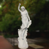 Marble Female Statue with Good Carving Quality, Garden Sculpture T-1932