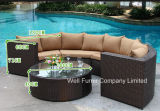 5-PC Half Circle Sofa Set/Rattan Garden Furniture/Outdoor Furniture