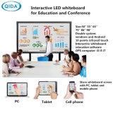 Ce RoHS Certified 65inch Multi Touch All in One Double System Windows Android Electric Whiteboard for Education