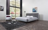 Classic Furniture Chesterfield Button Tufted Fabric Bed for Home