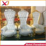 Dining Room Wooden King and Queen Chair Throne Sofa for Hotel Wedding Event