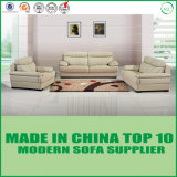 Modern Living Room Furniture Beige Leather Chesterfield Sofa