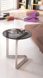 Glass Top Stainless Steel Living-Room Side Coffee Table (CJ-160)