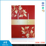 Luoyang Mingxiu Low Price 3 Door Cheap Steel Almirah Cabinet / Steel Wardrobe