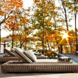 Home Garden Outdoor Furniture Swimming Pool Rattan Beach Sun Bed PE Wicker Sun Lounge Chair T517