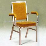 Gold Yellow Fabric Hotel Chair with Comfortable Arms (YC-D114)