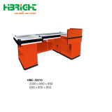 Store Electronic Checkout Counter Register Desk with Conveyor Belt