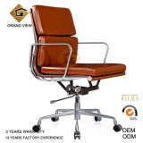 Brown Leather Aluminium Classical Manager Chair (GV-EA217)