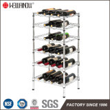 Multi-Purpose Adjustable 6 Tiers Chrome Metal Wine Bottle Storage Rack Shelf