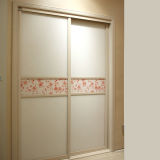 Oppein White Double Door Flowers Almirah (YG21243)