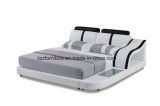 American Hotel Furniture Modern Leather Storage Bed with LED