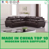 Modern China Manufactures Feather Cushion Leather Corner Sofa