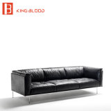Image of Black Leather Sofa From Company