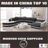 Big Size U Shape Living Room Leather Sofa (LZ-219)