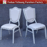 Morocco Popular Upholstered Stacking White Leather Aluminum Wedding Chair for Event and Banquet (YC-ZL162)