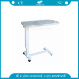 AG-Obt002 with Silent Wheels Height Adjustable Hospital Over Bed Table