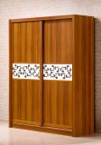 Solid Padauk Wood Wardrobe Sliding Door Wardrobe for Bedroom