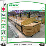 Hypermarket Wooden Display Stand for Fruits and Vegetables