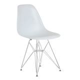 Plastic Back Seat Metal Frame Legs Leisure Cafe Chair