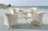 Outdoor Leisure Plastic Rattan Alu Table with Chair