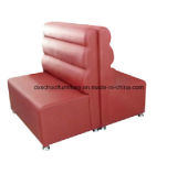 Leisure Red PU Leather Restaurant Sofa for Buffet, Bars