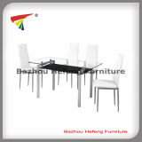 Simple Designs Glass Dining Table Set with 4 Chairs (DT011)