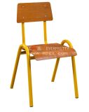 Cheap Popular Colorful Plywood Kindergarten Kids Chair with Metal Leg European Standard